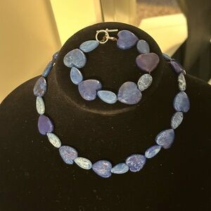 Set Necklace and Bracelet  navy blue🎁💐